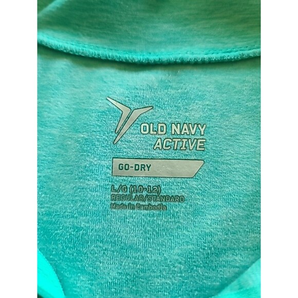 Old Navy Active Large Girls Long Sleeve Top Aqua - Picture 5 of 12
